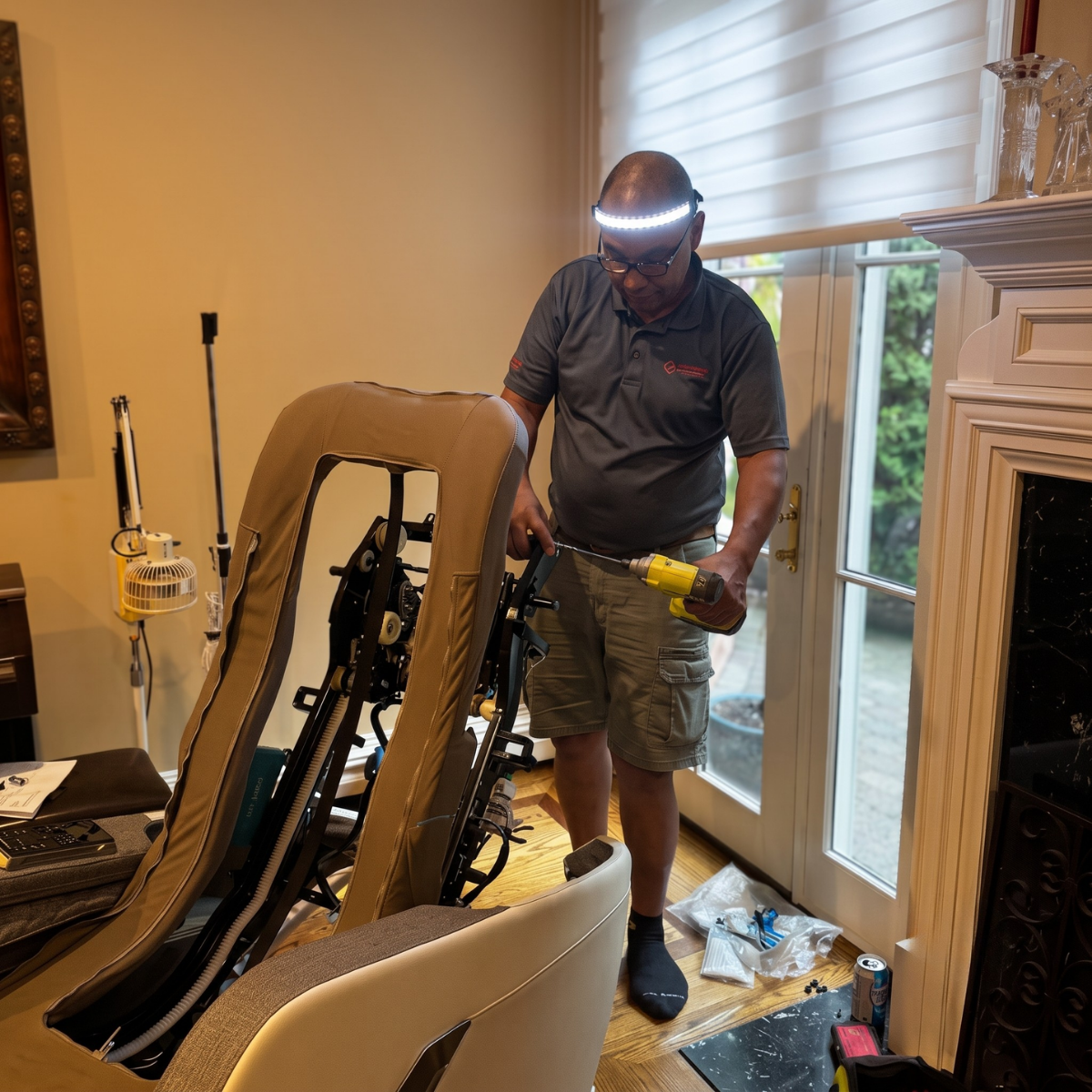 Massage chair diagnostic and repair service in New Jersey