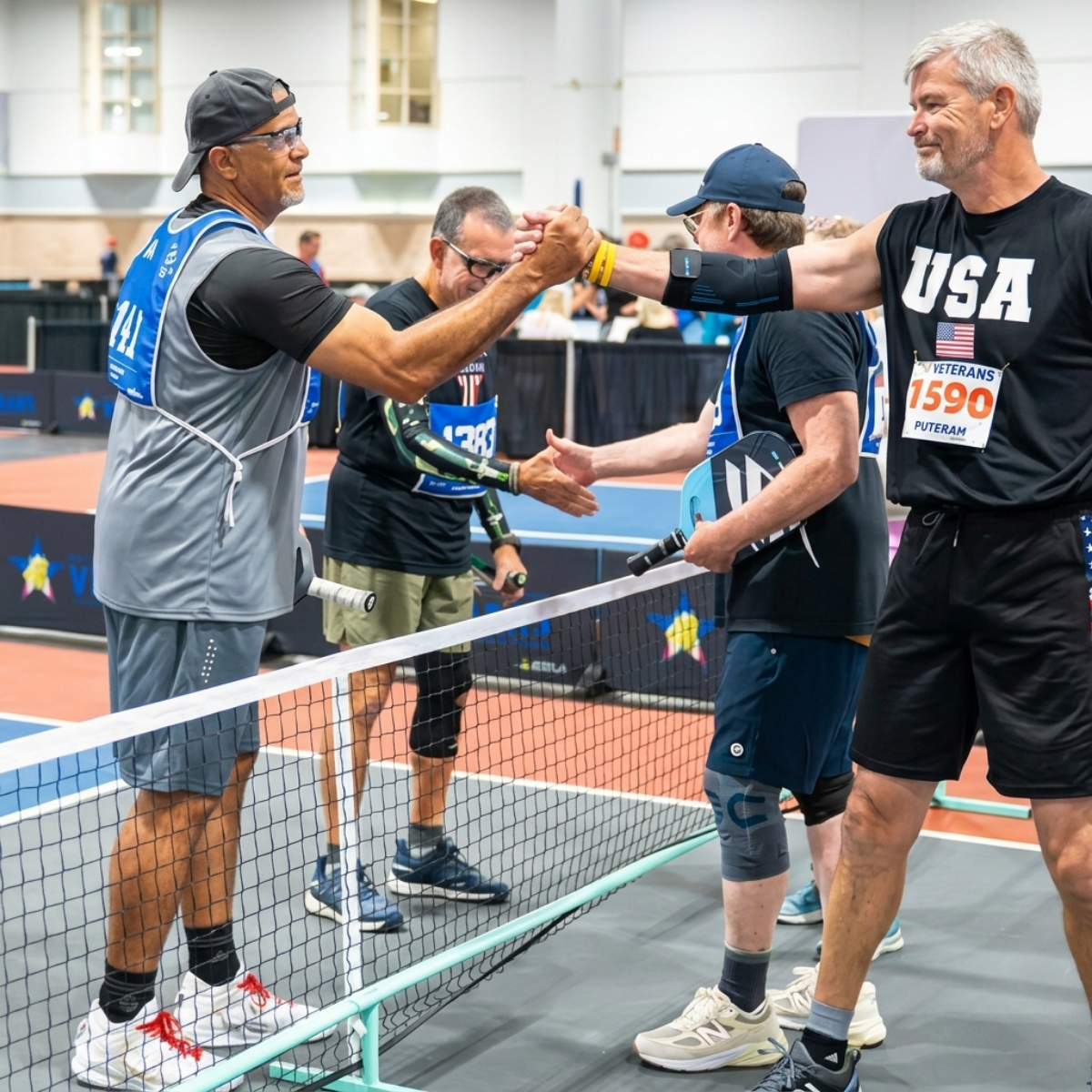 Veteran athletes participating in the 2026 National Veterans Golden Age Games in Tampa.