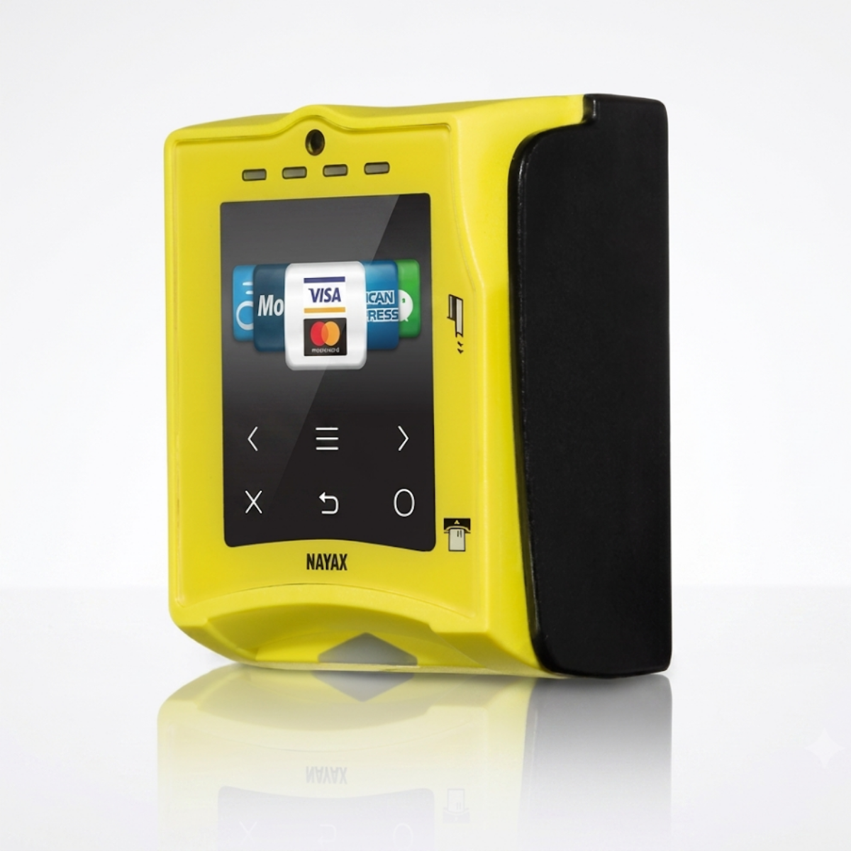 Nayax contactless credit card payment system for pay-per-use commercial massage chairs.