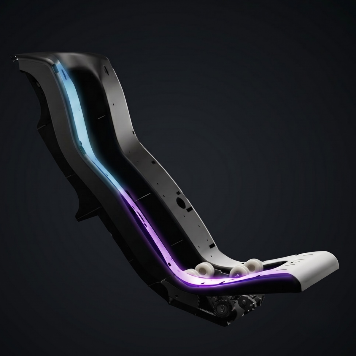 Rebel 4D massage chair 54-inch S+L track designed to reach the lower back hips and glute area