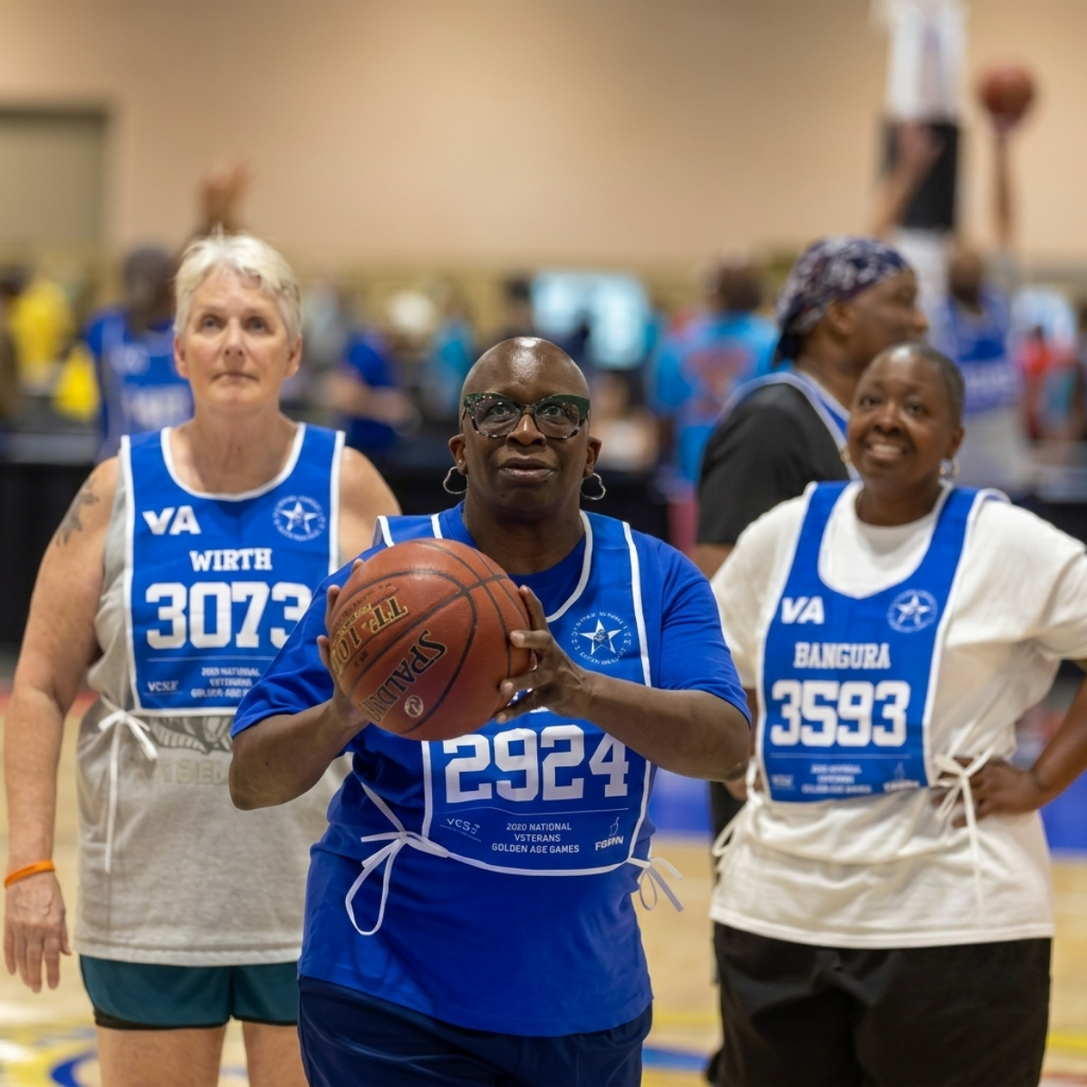 Veteran community wellness event in Tampa, Florida during the 2026 National Veterans Golden Age Games.