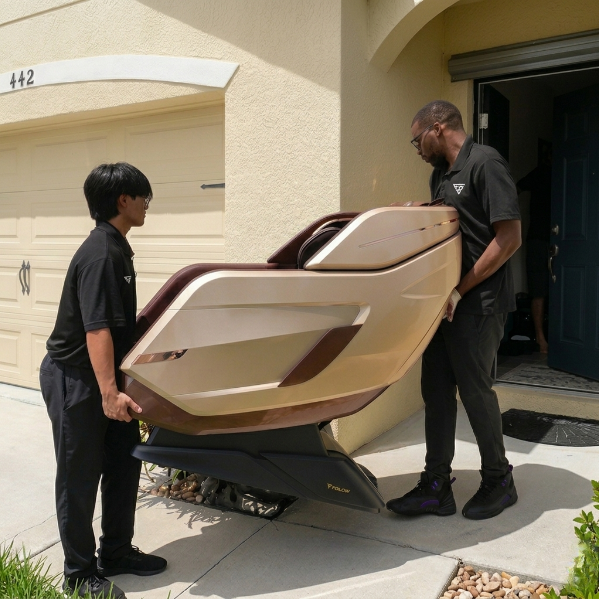 Massage chair disassembly service before professional moving in Florida