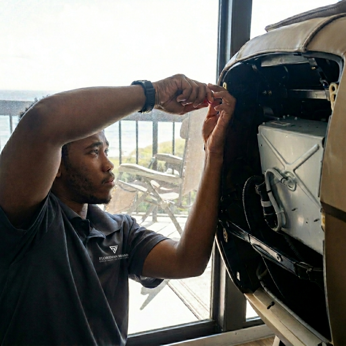 Massage chair reassembly and function testing after moving service in Florida