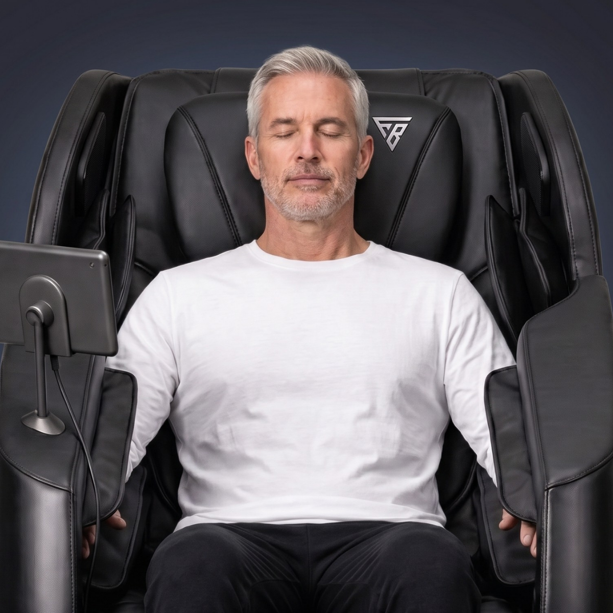 Pioneer 6D massage chair with hands-free voice command control for a relaxed touch-free massage experience.