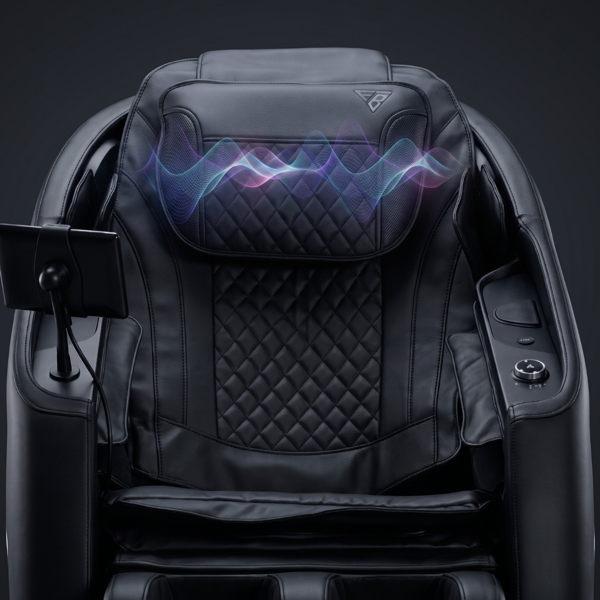Rebel 4D massage chair premium Bluetooth surround speakers with immersive sound spectrum effect